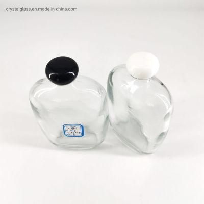 Flat Wine Bottle 500ml Glass Beverage Juice &amp; Wine Bottle with Lid Frost Flat Glass Juice Beverage Wine Bottles