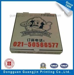 Custom Simple Design White Kraft Paper Corrugated Pizza Box