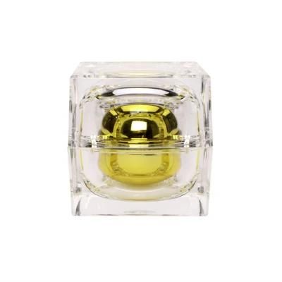 Beautiful Shape 50g Golden Acrylic Cosmetic/Cream Jar for Cosmetic