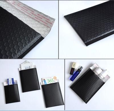 Custom Printed Shipping Matte Black PVC Plastic Cosmetic Polymailer Package Envelopes Mailer Bubble Bag
