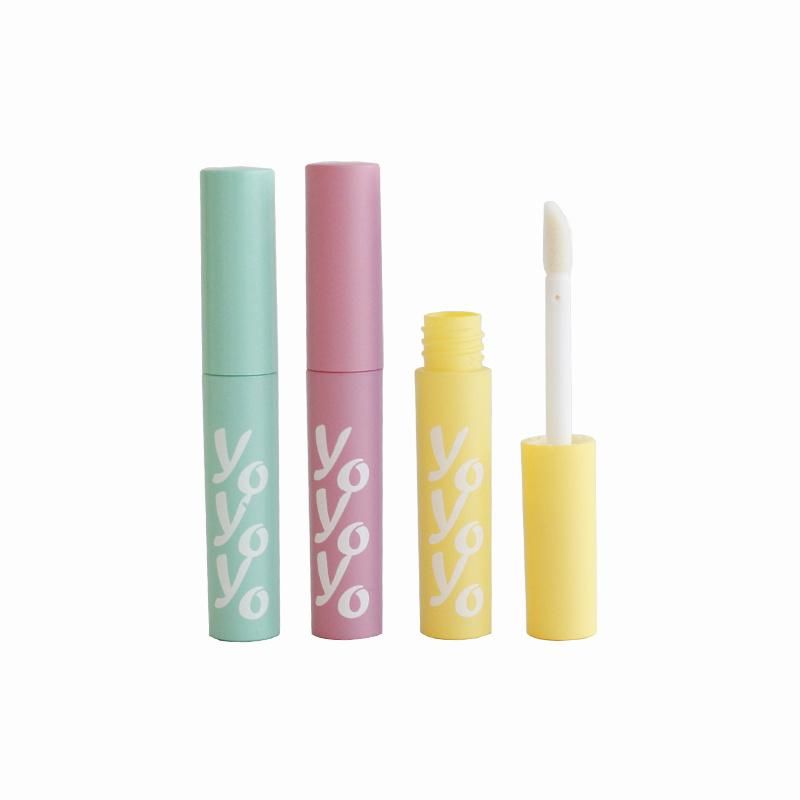 Matte Lipgloss Tube Colorful Round Shape Lip Gloss Container Tube