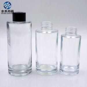 Cylinder 100ml 150ml 200ml Transparent Glass Diffuser Bottle with Screw Collar