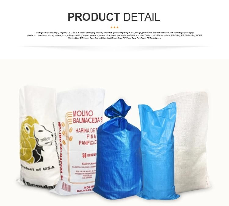 25kg 50 Kg BOPP Laminated Woven Polypropylene Flour Rice Grain Sand Sugar Bag