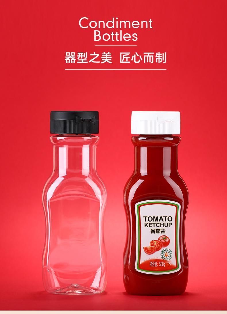 450ml Plastic Squeeze Bottle for Packing Sauce Salad Honey Syrup