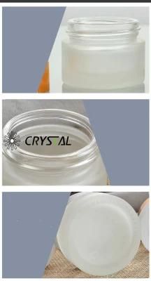 Frosted Glass Cosmetic Bottle and Cream Jar for Skin Care