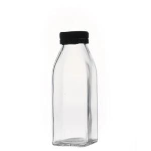 Glass Bottle Manufacturer Square Flint High Quality Empty Glass Bottle for Milk