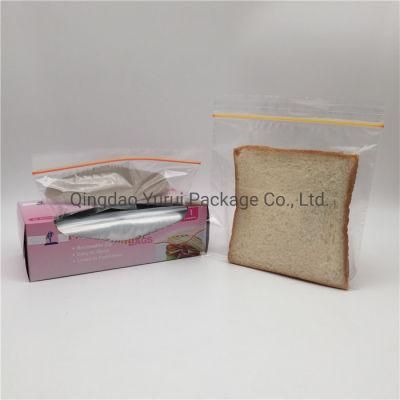 BPA Free Food Grade PE Reclosable Sandwich Bag in Color Box