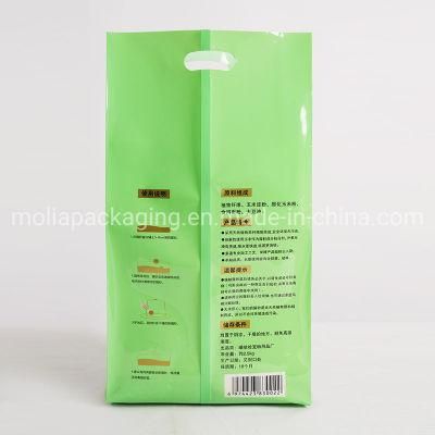 Custom Cat Litter Packaging Side Gusset Plastic Bags Manufacturer with Handle or Zipper Customize Bag Box Pouch