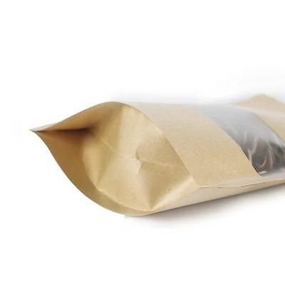 Tea Nuts Coffee Zipper Karft Food Paper Bag with Window