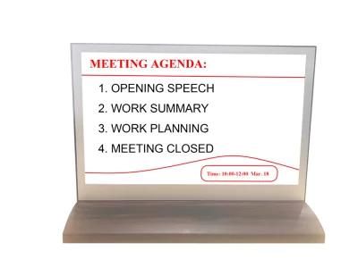 7.4&quot; 800X480 APP Electronic Nameplate Black/White/Red Wireless E-Paper Display Conference Table Card