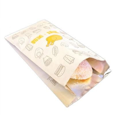 Hotdog Printed Aluminium Foil Lined Paper Bag for Hot Food