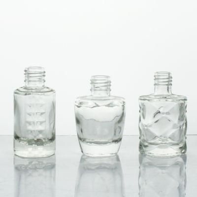 Polygon Shape Transparent Chinese Wholesale Glass Bottle Nail 8 Ml 10 Ml