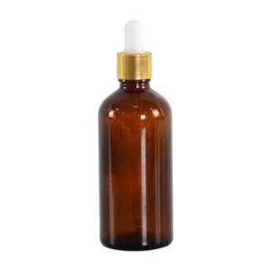 15ml 20ml 30ml 50ml 100ml Frosted Hair Oil Essential Oil Round Amber Boston Glass Eye Dropper Bottle with Dropper