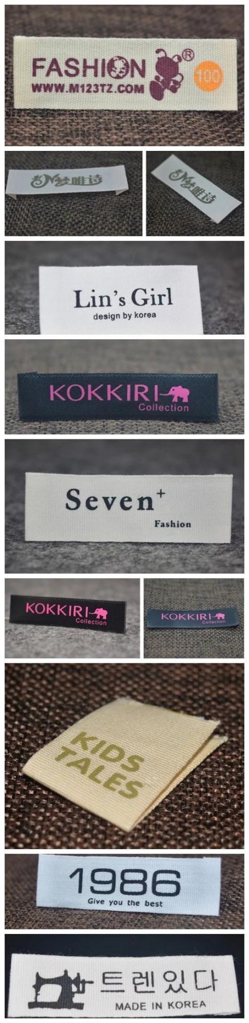 Custom Polyester End Fold Private Label Woven Labels for Clothing
