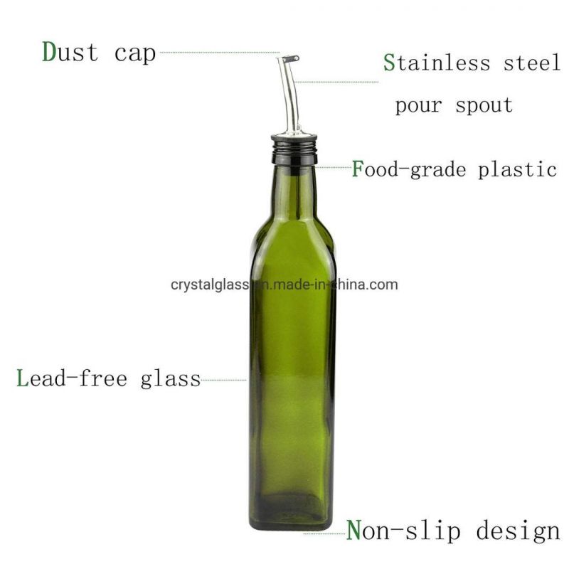 240ml 350ml 500ml Glass Cooking Oil Bottle for Olive Oil