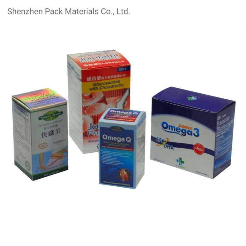 Wholesale Custom Drug Medicine Offset Printing Gold Silver Essential Oil Skin Care Health Products Gift Packing Packaging Carton Paper Box