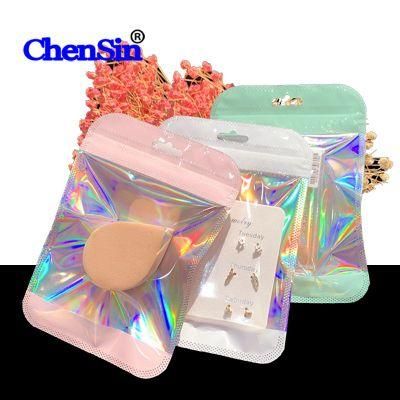 Holographic Film Plastic Bag Accessory Bag Cosmetic Zipper Bags