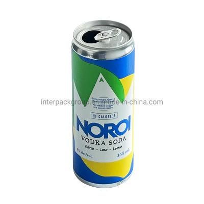 355ml Chinese Empty Beverage Aluminum Can Beer Can with Easy Open Lid Manufacturer Wholesale