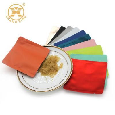 Mini Eco Friendly 3 Side Sealed Aluminum Foil Square Tea Packaging Bag Tea Sachet Fancy Tea Bags