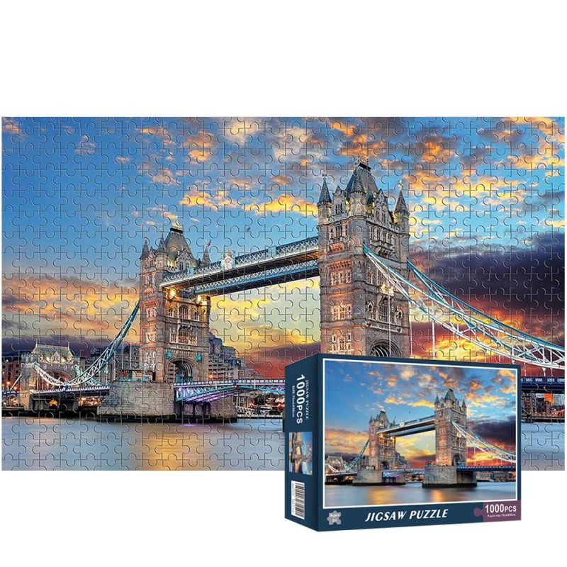 Hot Seller Indoor Toy Educational Puzzle Games Paper Adult Jigsaw Puzzle 1000 PCS