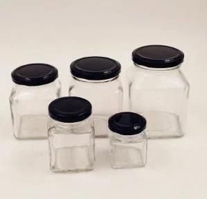 Airtight Clear Honey Glass Mason Storage Jars and Containers Storage Cookie Jam Honey Glass Jar with Lid