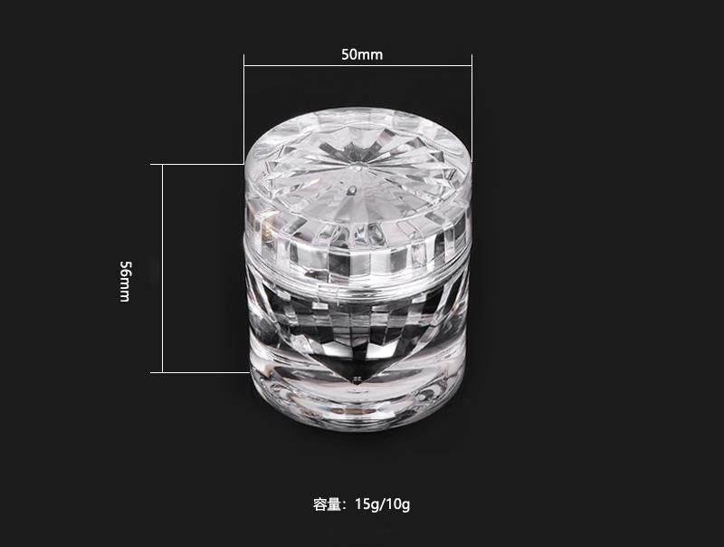 10g 15g Empty Plastic Diamond Shape Luxury Plastic Jar for Skin Care Product