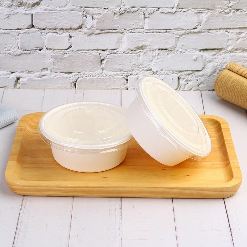 5% off Disposable Compostable Biodegradable Sugarcane Bagasse Salad Bowl with Lid