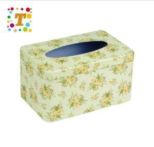 Floral Smoke Paper Towel Home Tinplate Box