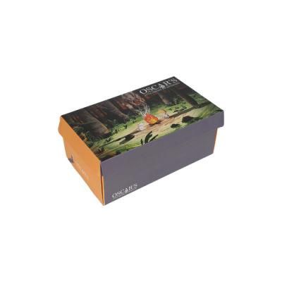 Forest Painting Paper Cardboard Cubic Gift Box with Inner Slogan Decoration