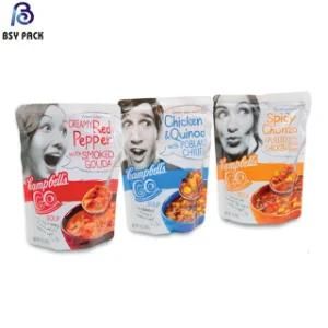 China Manufacturer Resealable Food Grade Zipper Standing Pouch Food Use Plastic Tear Notch Packing Bag