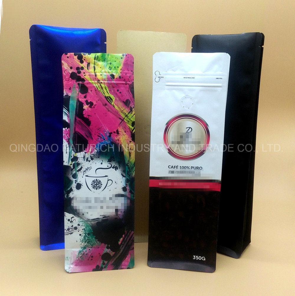 Plastic Eight Side Sealed Bag with Zipper Custom Aluminum Foil Eight Side Seal Packaging Bag