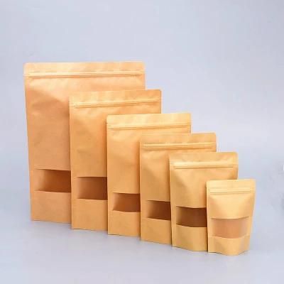 Carepack Custom Cookies Standup Bolsas De Papel PARA Comida Horizontal Snack Packaging Bags Biodegradable Kraft Paper Pouch