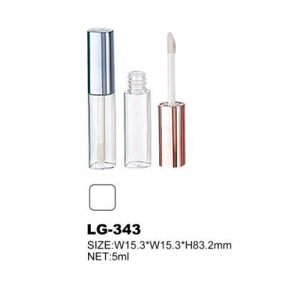 5ml Round Lipgloss Tubes Clear Plastic Makeup Pacakging Lipgloss Containers