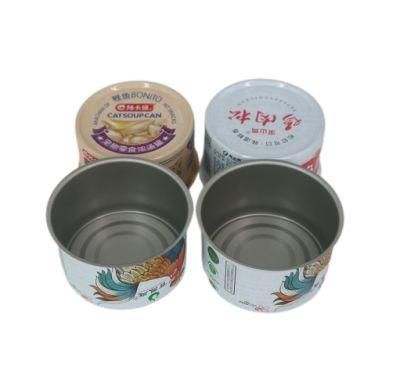 Hot Sale Bottom Press Seal Tin Can Canned Cat Food Empty Can