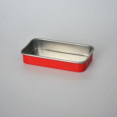 Red Cosmetic Packaging Mini Sliding Lid Tin Box Metal Mint Box Sliding Metal Box