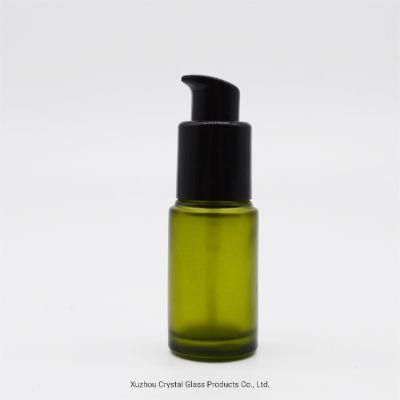 Olive Green 30ml Glass Dropper Bottle with Black or White Dropper