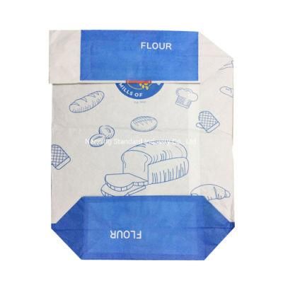 Multilayer Kraft Paper Valve Bag for 20kg 25kg Flour Chemical