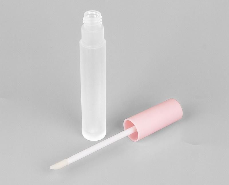 in Stock Ready to Ship Bulk Price 4ml Fancy Fashion Clear Lip Gloss Tube Packaging with Pink Top for Lip Gloss