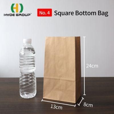 Biodegradable Snack Hot Dog Kraft Bag Waterproof Food Packaging Paper Bag