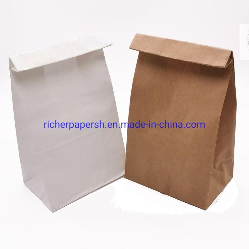 Custom Food Paper Bag Mg White Kraft Paper Bag