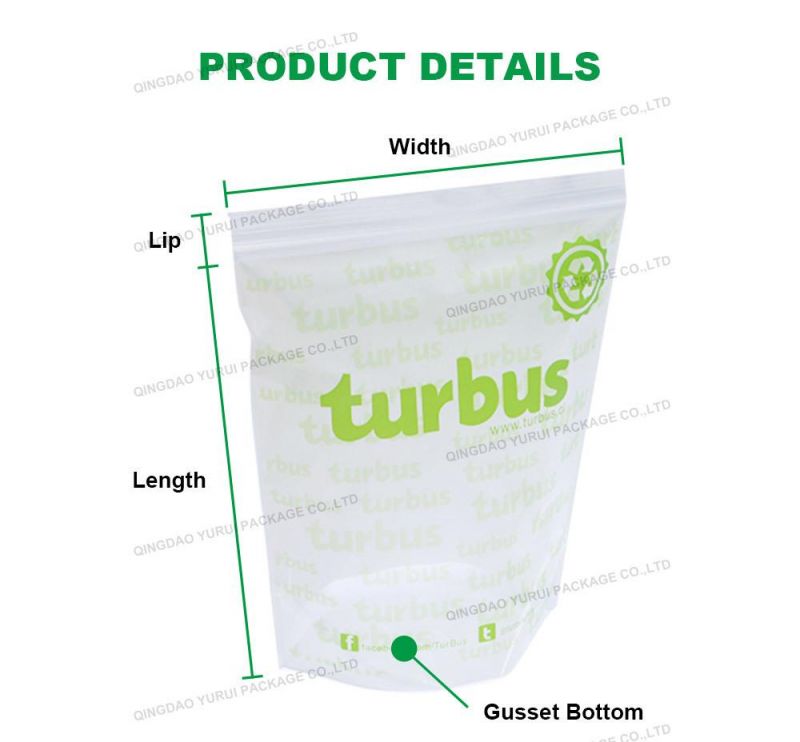 Food Grade LDPE Color Double Zipper Plastic Bag for Food Storage