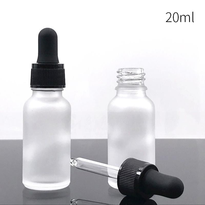 Empty Lip Gloss Tubes Frosted Dropper Amber Glass Aromatherapy Liquid for Essential Massage Oil Pipette Refillable Bottles