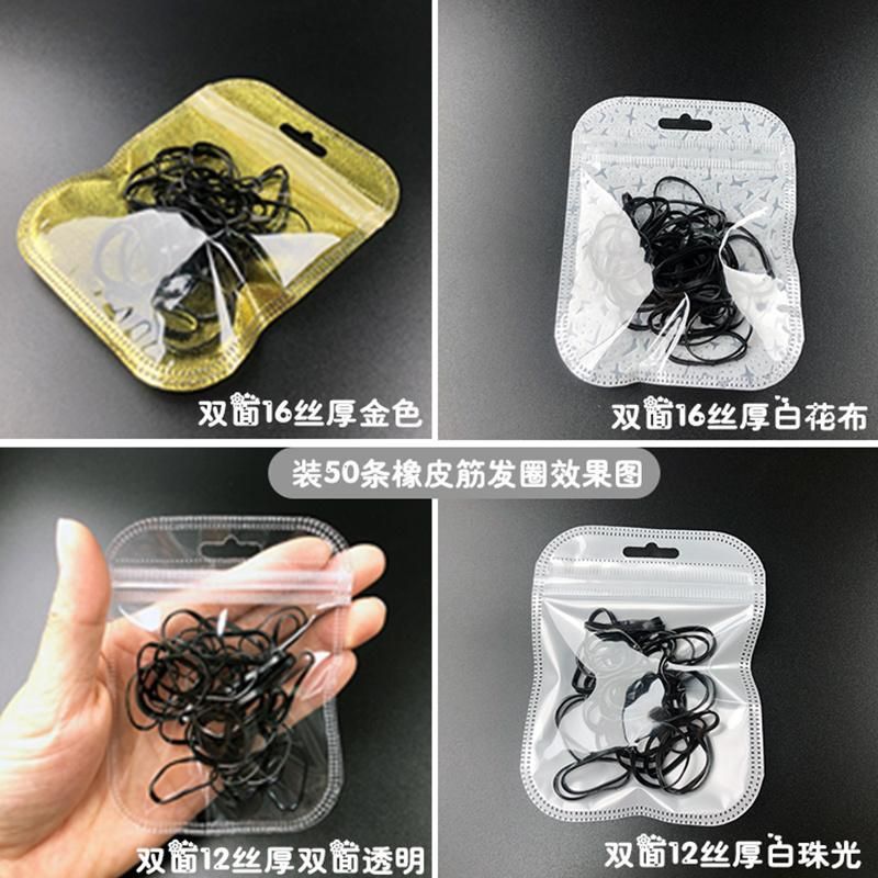 Transparent Holographic Packing Bag Pouch Hair Bows Clips Zipper Bags