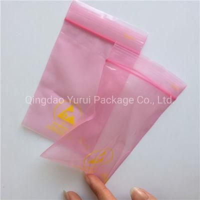 Pink Color Antistatic LDPE Static PE Bag Antistatic PCB Motherboard ESD Pink PE Bag
