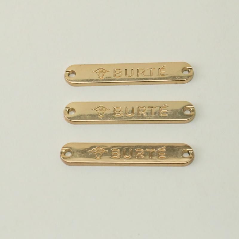 Manufacturer High Quality 1*4.5cm Debossed Metal Tag