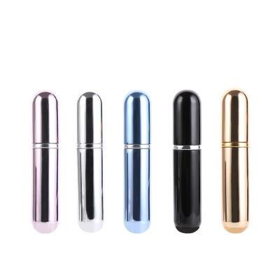 5ml Metal Case Glass Tank Perfume Bottle Aluminum Nozzle Spray Refillable Bottle Perfume Cosmetic Glass Container