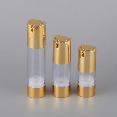 15ml 30ml 50ml Cosmetic Bottle Airless Cosmetic Packaging Glass Perfume Bottle Round Shape with Pump Sprayer