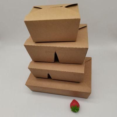 Biodegradable Disposable Custom Printed Takeaway Big Kraft Paper Food Platter Box