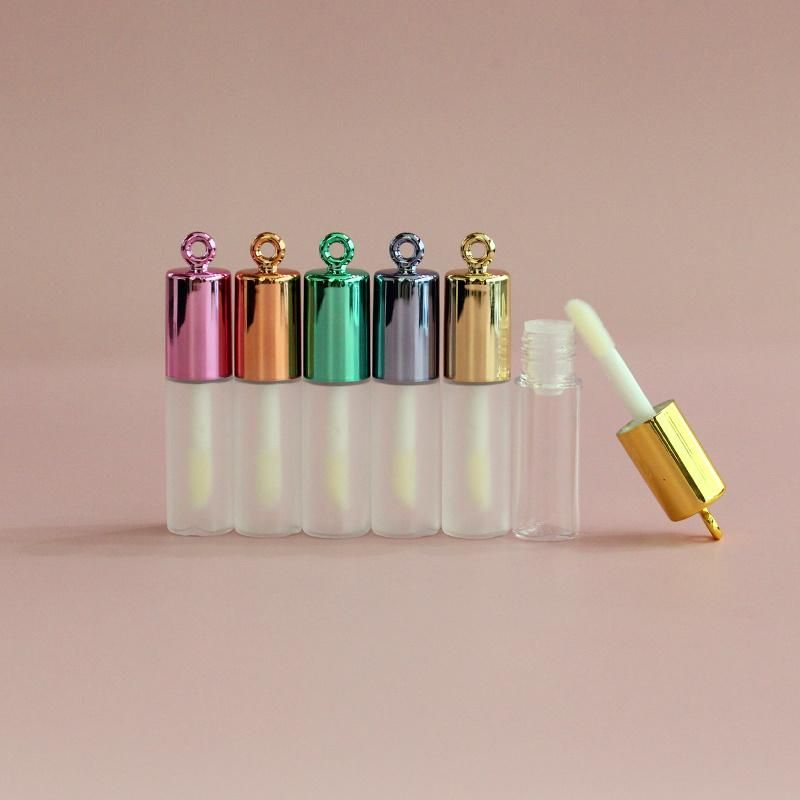 Mini Lip Gloss Container Private Label Lipgloss Tube with Keychain