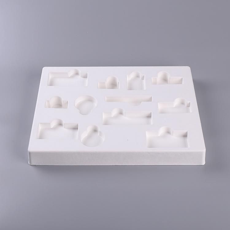 Biodegradable Sugarcane Bagasse Pulp Molded Cosmetics Paper Tray Packaging